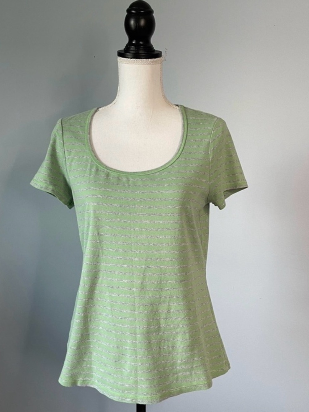 BODEN | Green Striped Tee Sz L